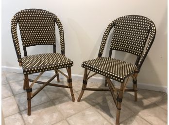 Pair Of Italian Made Outdoor Dining Chairs ( 1 Of 2 Pairs Listed In This Auction Separately)