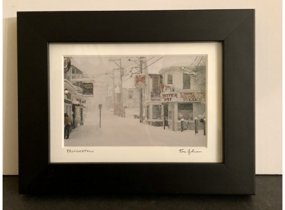 Artist Signed Print Of Photograph 'LOBSTER POT BLIZZARD' By Provincetown MA Artist Tom Johnson