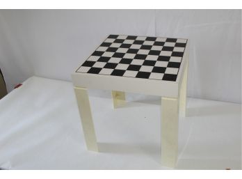 Mid-Century Parson Plastic Square Chess & Checkers Table With Removeable Legs