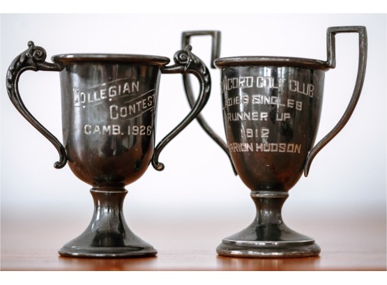 (2) Miniature Loving Cup Trophies