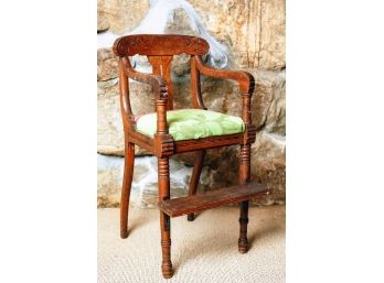 Victorian Oak High Chair