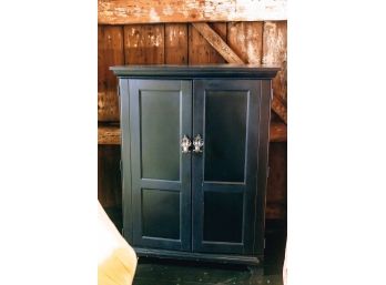 Paneled Entertainment Cabinet With Leaf Pulls