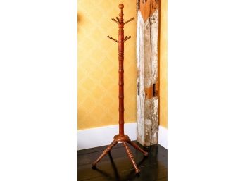 (19th C) Coat Stand With Faux Bamboo Turnings