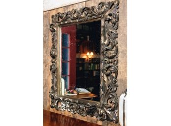 (19th C) Florentine Carved And Pierced Picture Frame Now Used As A Mirror