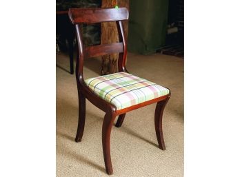 Mahogany Sabre Leg Chair With Slip Seat