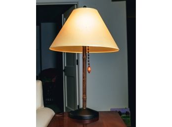 Contemporary Table Lamp Incorporating Bamboo