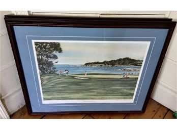 Taking Aim By Donald Vorhees ~  Pencil Signed & Numbered ~ The Fourth Hole At Pebble Beach