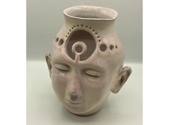 Beautiful Terra Cotta Face Vase
