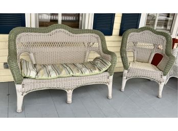 Wicker Sofa And Chair