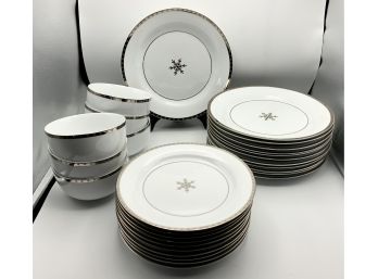 Silver Snowflake Dinnerware