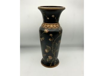 Handpainted Black Plaster Vase