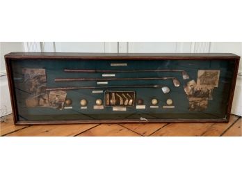 The History Of Golf Shadow Box ~ Very Cool Piece ~