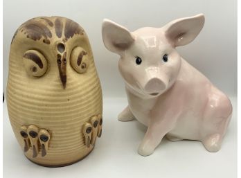 Adorable Piggy & Owl Bank