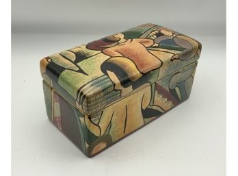 Stunning Handpainted Ceramic Box