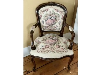 Beautiful Antique Tapestry Arm Chair
