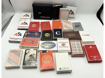 Airline Card Deck Lot ~ American, Continental, US Air & More ~