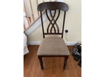 1 Dark Brown Wood Padded Chair US Furniture 18x23x40