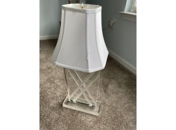 Awesome Lucite, Crystal Like Lamp 10-1/2x12-28