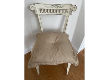 Distressed Style Chair 18x17x39  Needs New Upholstery