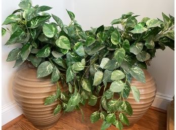 2 Decorative Artificial Plants 13x13x28