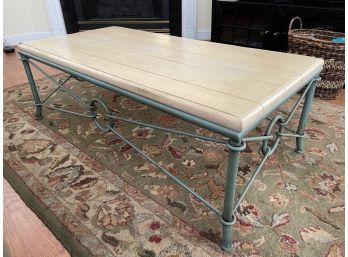 1 Coffee Table With Iron Legs 49x23.5x16.5