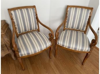 2 Decorative Wooden Chairs 23x19x35