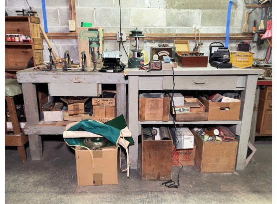 Vintage Work Tables, Electric Boxes And Much More Basement Bonanza!