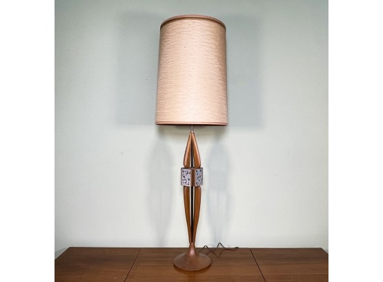 A Fabulous Mid Century Modern Teak And Formica Lamp