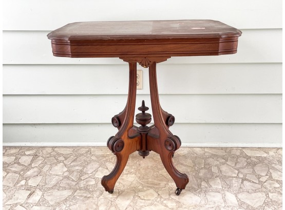 A 19th Century Mahogany Eastlake Style Occasional Table