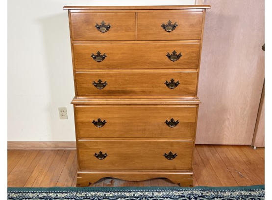 A Vintage Vermont Maple Chest Of Drawers