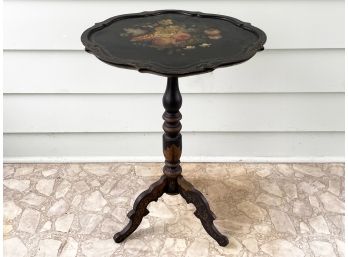 A 19th Century Tole Painted Tilt Top Table