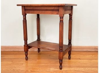 An Antique Turned Leg Side Table