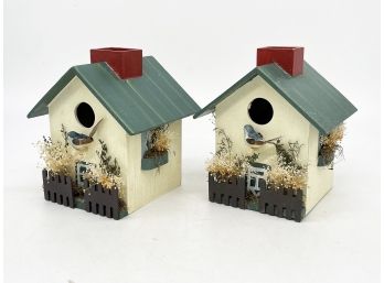 A Pair Of Vintage Birdhouses