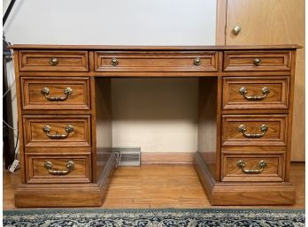 A Vintage North Carolina Oak Desk By National Mt. Airy Furniture