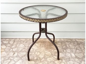 A Vintage Glass Top Cocktail Table