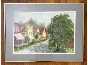 A Framed Watercolor By Elaine Johnson