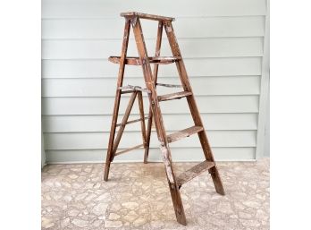A Vintage Wood Step Ladder
