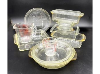 A Vintage Pyrex And Bakeware Assortment