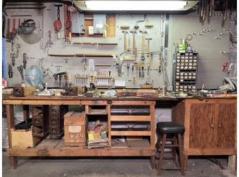 A Wall Of Tools, Work Benches, And Much More Basement Bonanza!