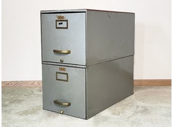 A Vintage Stackable Set Of File Drawers