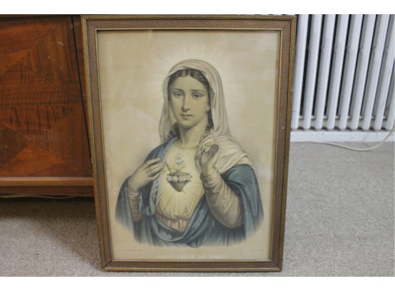 Vintage Religious Photo Of Virgin Mary