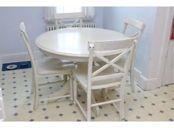 Pier One Distressed Table With Four Chairs