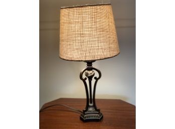 Vintage Table Top Lamp With Stone Accents