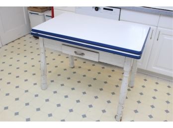 Lovely Rustic Porcelain Top Extendable Table