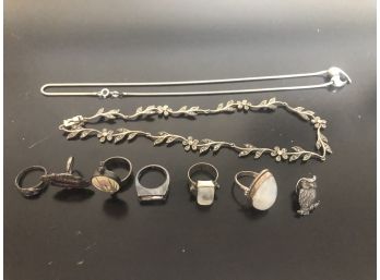 Lot Of Silver Jewelry Marked 925