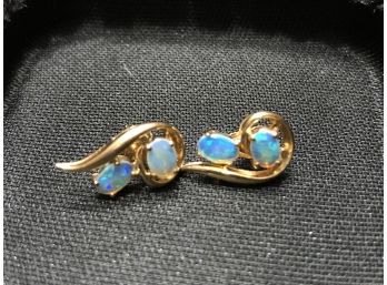 14k Opal Stone Earrings