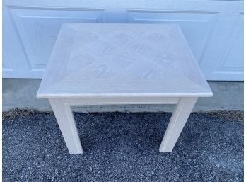 White Washed Laminate End Table