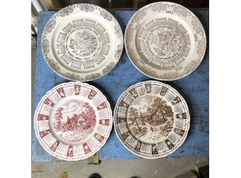 Vintage Staffordshire And Taylor Smith Calendar Plates