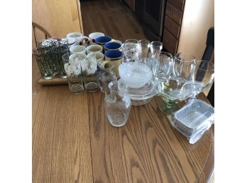 All The Glasses! With Vintage Pieces Including Churchill Mugs