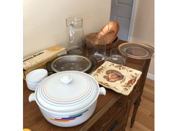 Vintage Electric Knife, Ceramic Bakeware, Wood Salad Bowls And More
